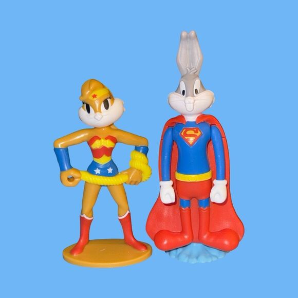 2 Burger King Justice League WB Lola Bunny WW Bugs Bunny Superman Figures A25 - Picture 3 of 10
